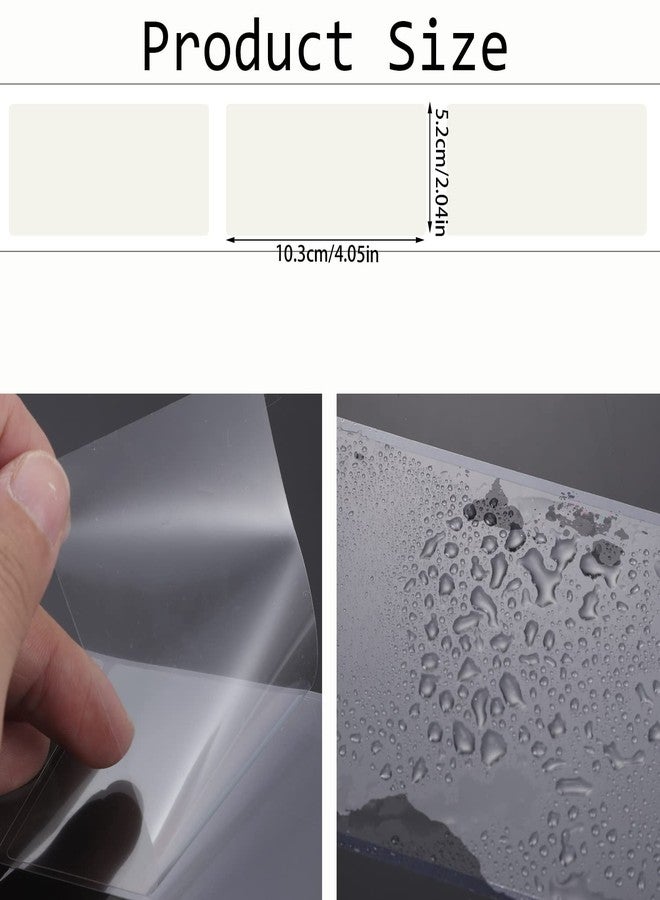 Prudiut 500 PCS Label Protectors, Clear Label Protectors Waterproof Clear Labels for Protecting Barcodes, Books, Numbers, Clothes Food Labels in Laboratory, Library, Office, Supermarket (4.05×2.04inch) - Image 3